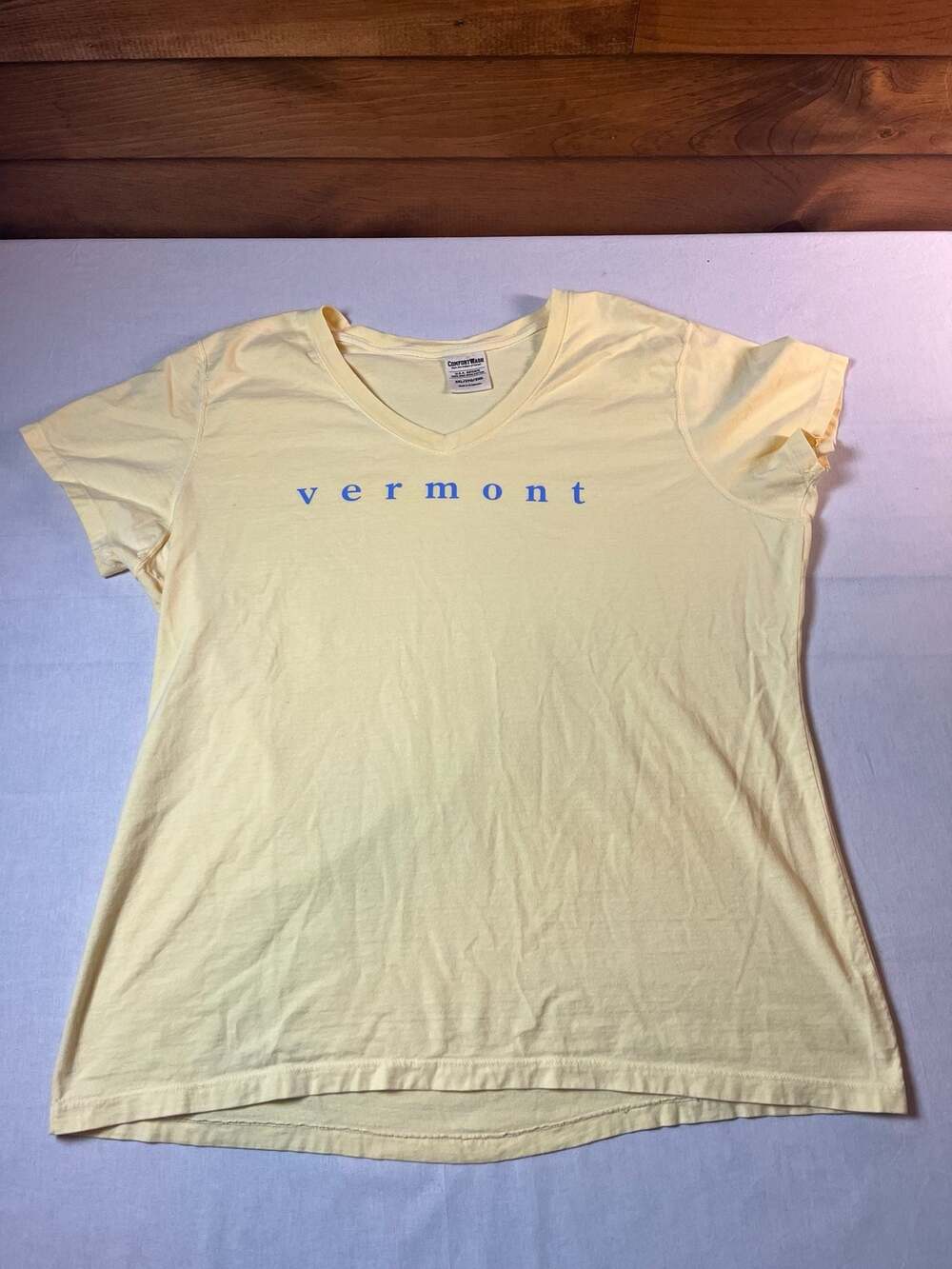 ComfortWash Vermont V-Neck Short Sleeve T-Shirt Yellow 2XL